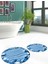 3d Dijital Baskılı Yıkanabilir Modern Desenli Ikili Banyo Halısı Paspas Yuvarlak, Klozet-47-Mavi, 5