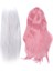 Adet 80CM Cosplay Peruk Uzun Düz Saç Peruk Isıya Dayanıklı Peruk, Beyaz ve Pembe (Yurt Dışından) 2