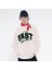 Friday Offset Fast Erkek Kırık Beyaz Bisiklet Yaka Ekstra Oversize Sweatshirt - Şardonlu 3 Iplik 1