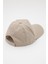 Spor Şapka | Unisex | Sports Hat | Bej Renk Siyah Logo | 4