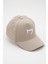 Spor Şapka | Unisex | Sports Hat | Bej Renk Beyaz Logo | 3