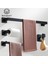 Br-Hook Tarzı 60CM Banyo Donanım Seti Aksesuarları Mat Siyah Raf Bornoz Askısı Askı Havlu Demiri Bar Raf Kağıt Mendil Tutucu (Yurt Dışından) 2