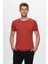 Slim Fit Kiremit Düz Örgü Rayon Örme T-Shirt 0EF069421003M 1