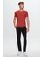 Slim Fit Kiremit Düz Örgü Rayon Örme T-Shirt 0EF069421003M 5