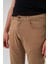 Slim Fit Camel Armürlü Denim Pantolon 9ECC3T407340M 4