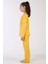 Kız Çocuk Uzun Kol Sarı Pijama Takımı C3T0N7O122 3