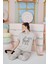Kadın Kısa Kol Bej Melanj Pijama Takım C7T2N751 5