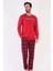 Erkek Uzun Kol Kırmızı Pijama Takım C3T0N5O025 2