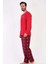 Erkek Uzun Kol Kırmızı Pijama Takım C3T0N5O025 3