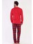 Erkek Uzun Kol Kırmızı Pijama Takım C3T0N5O025 4