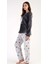 Kadın Welsoft Uzun Kol Füme Pijama Takımı C3T0N4O065 3