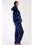 Kadın Welsoft Kapüşonlu Uzun Kol İndigo Pijama Takımı C3T0N3O088 3