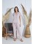 Kadın Kısa Kol Önden Düğmeli Pudra Pijama Takım C1T2N951 2
