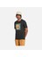 Front Graphic Erkek Siyah Yuvarlak Yaka Tişört 1