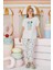 Kadın Büyük Beden Kısa Kol Bej Melanj Pijama Takım C4T7N651 1