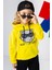 Erkek Çocuk Kedi Nakışlı Kapüşonlu Sweatshirt 2