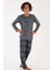 Erkek Çocuk Uzun Kol Gri Pijama Takımı C3T0N5O031 2