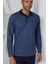 Erkek Uzun Kol Polo Yaka Indigo Pijama Takımı C9T2N4O7 2