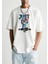 Beyaz Just Do It Baskılı Oversize Unisex T-Shirt 1