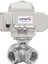DN40 - 1 1/2" 24 V Dc Elektrikli Aktüatörlü Dişli Küresel Vana 3 Yollu T Port 1