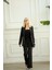 Astarlı Kuşaklı Blazer Set Ikili Takım Siyah 2