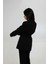 Astarlı Kuşaklı Blazer Set Ikili Takım Siyah 3