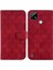 Realme C21 Çift 8 Kabartmalı Cüzdan Kapak Kickstand Pu Kart Için Telefon Kılıfı (Yurt Dışından) 1