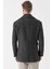 Koyu Antrasit Kaşe Bebe Yaka Desenli Astarlı Slim Fit Dar Kesim Klasik Kaban 1008235156 4