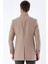 Taş Rengi Kaşe Mono Yaka Kapitoneli Astar Slim Fit Dar Kesim Klasik Kaban 1008235171 2