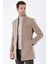 Taş Rengi Kaşe Mono Yaka Kapitoneli Astar Slim Fit Dar Kesim Klasik Kaban 1008235171 3