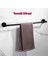 Vidalı Askılık Havluluk Sağlam Askı Metal Siyah Bez Havlu Asma Askısı Aparatı 42 cm Banyo Lavabo 4