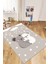 Dijital Baskılı Kaymaz Yıkanabilir Kuala Desenli Çocuk Odası Halısı, Çocuk-22-Gri, 5
