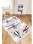 Dijital Baskılı Kaymaz Yıkanabilir Bulut Uçak Desenli Çocuk Odası Halısı, Çocuk-23-Gri, 5