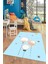 Dijital Baskılı Kaymaz Yıkanabilir Balon Yıldız Desenli Çocuk Odası Halısı, Çocuk-24-Mavi, 2