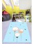 Dijital Baskılı Kaymaz Yıkanabilir Balon Yıldız Desenli Çocuk Odası Halısı, Çocuk-24-Mavi, 3