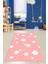 Dijital Baskılı Kaymaz Yıkanabilir Bulut Desenli Çocuk Odası Halısı, Çocuk-08-Pembe, 3