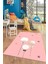 Dijital Baskılı Kaymaz Yıkanabilir Balon Yıldız Desenli Çocuk Odası Halısı, Çocuk-24-Pembe, 2