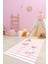 Dijital Baskılı Kaymaz Yıkanabilir Balerin Kız Desenli Çocuk Odası Halısı, Çocuk-09-Pembe, 1