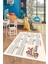 Dijital Baskılı Kaymaz Yıkanabilir Çarpım Tablosu Desenli Çocuk Odası Halısı, Çocuk-05-Krem, 5
