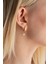 925 Ayar Gümüş Gold Mistik Topaz Taşlı 12 mm Yıldız Küpe 5