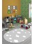 Dijital Baskılı Kaymaz Yıkanabilir Bulut Desenli Oval Çocuk Odası Halısı, O-Çocuk-08-Gri, 4