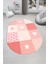 Dijital Baskılı Kaymaz Yıkanabilir Yıldız Kalp Desenli Oval Çocuk Odası Halısı, O-Çocuk-10-Pembe, 5