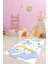 Dijital Baskılı Kaymaz Yıkanabilir Sevimli Ayıcık Desen Çocuk Odası Halısı, Çocuk-34-Mavi, 5