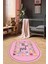 Ingilizce Harf ve Hayvan Temalı Eğitici Oval Çocuk Odası Oyun Halısı, O-Çocuk-44-Pembe, 2