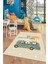 Dijital Baskılı Kaymaz Yıkanabilir Otobüs Safari Desenli Çocuk Odası Halısı, Çocuk-01-Yeşil, 5