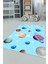 Dijital Baskılı Kaymaz Yıkanabilir Uzay Temalı Çocuk Odası Halısı, Çocuk-38-Mavi, 4