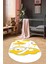 Dijital Baskılı Kaymaz Yıkanabilir Sevimli Ayıcık Desen Oval Çocuk Odası Halısı, O-Çocuk-34-Sarı, 4