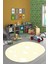 Dijital Baskılı Kaymaz Yıkanabilir Bulut Desenli Oval Çocuk Odası Halısı, O-Çocuk-08-Sarı, 4