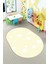 Dijital Baskılı Kaymaz Yıkanabilir Bulut Desenli Oval Çocuk Odası Halısı, O-Çocuk-08-Sarı, 3