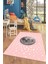 Dijital Baskılı Kaymaz Taban Yıkanabilir Yıldız Ay Desen Çocuk Odası Halısı, Çocuk-27-Pembe, 1